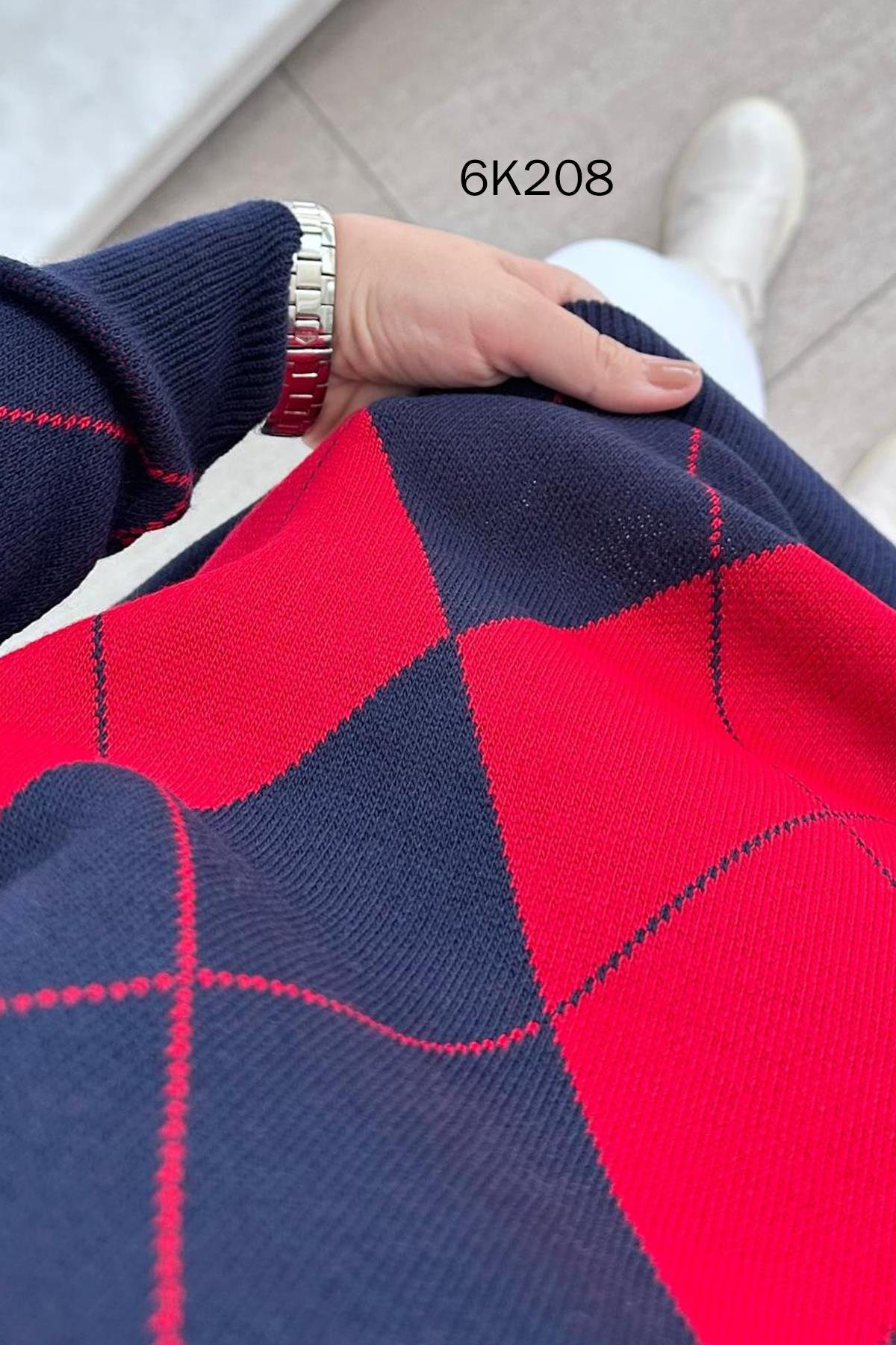 Baklava Desen Triko Tunik