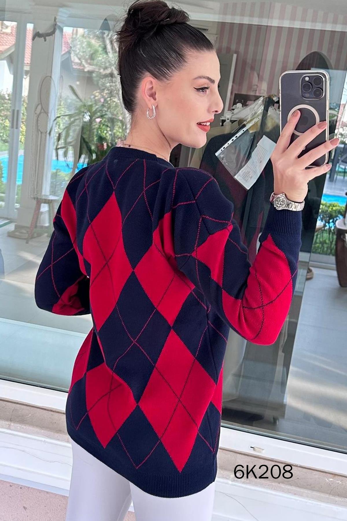 Baklava Desen Triko Tunik