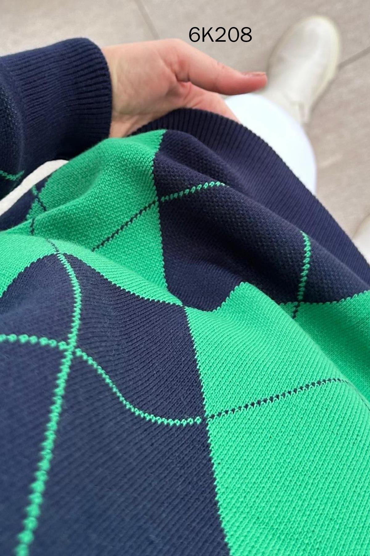 Baklava Desen Triko Tunik