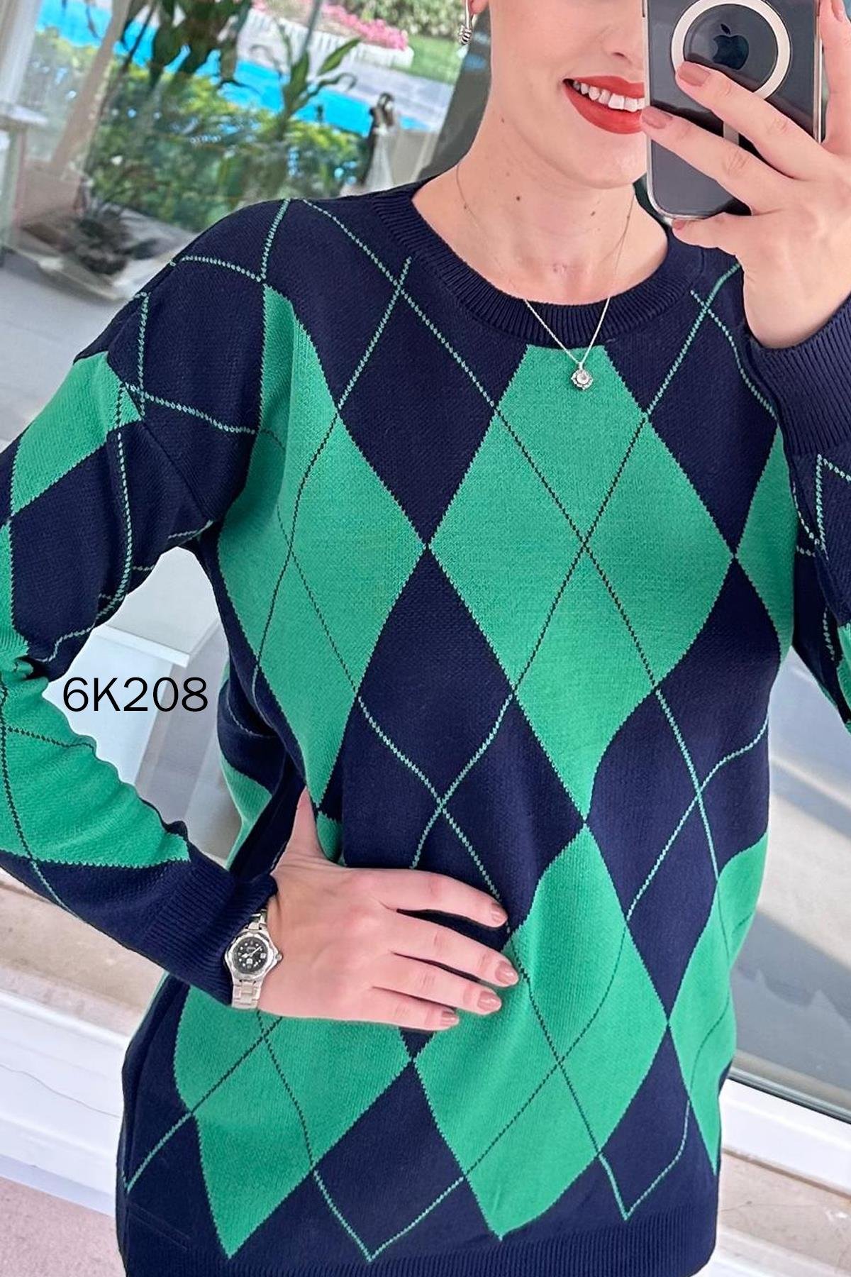 Baklava Desen Triko Tunik