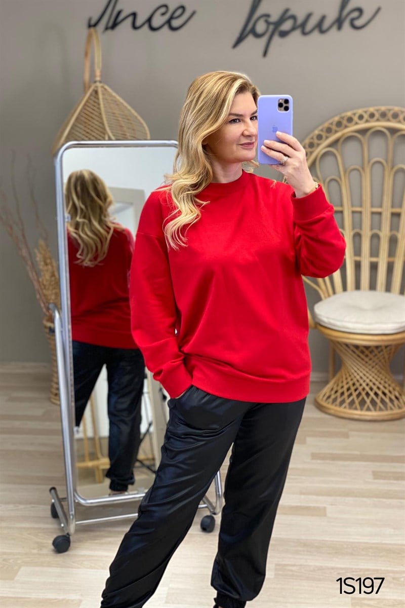 Bisiklet Yaka  Sweatshırt