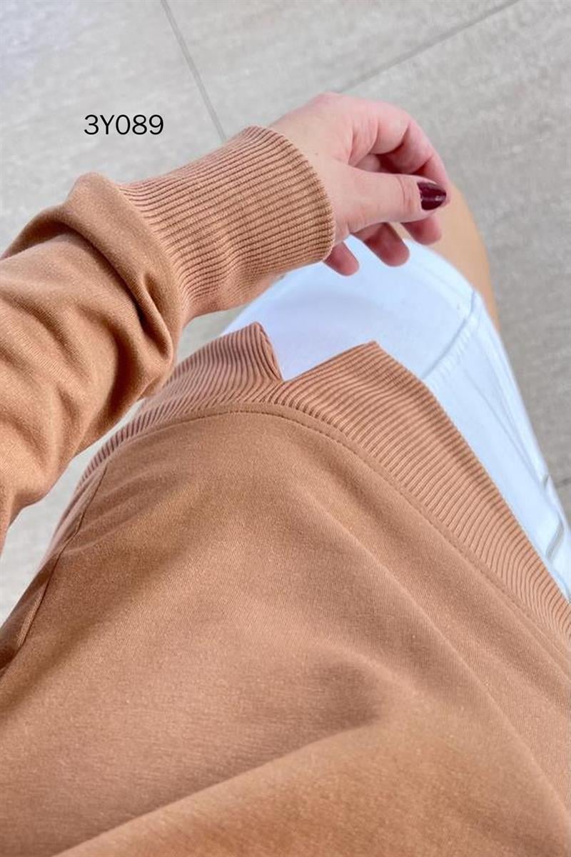 Bisiklet Yaka 2 İplik  Sweatshirt
