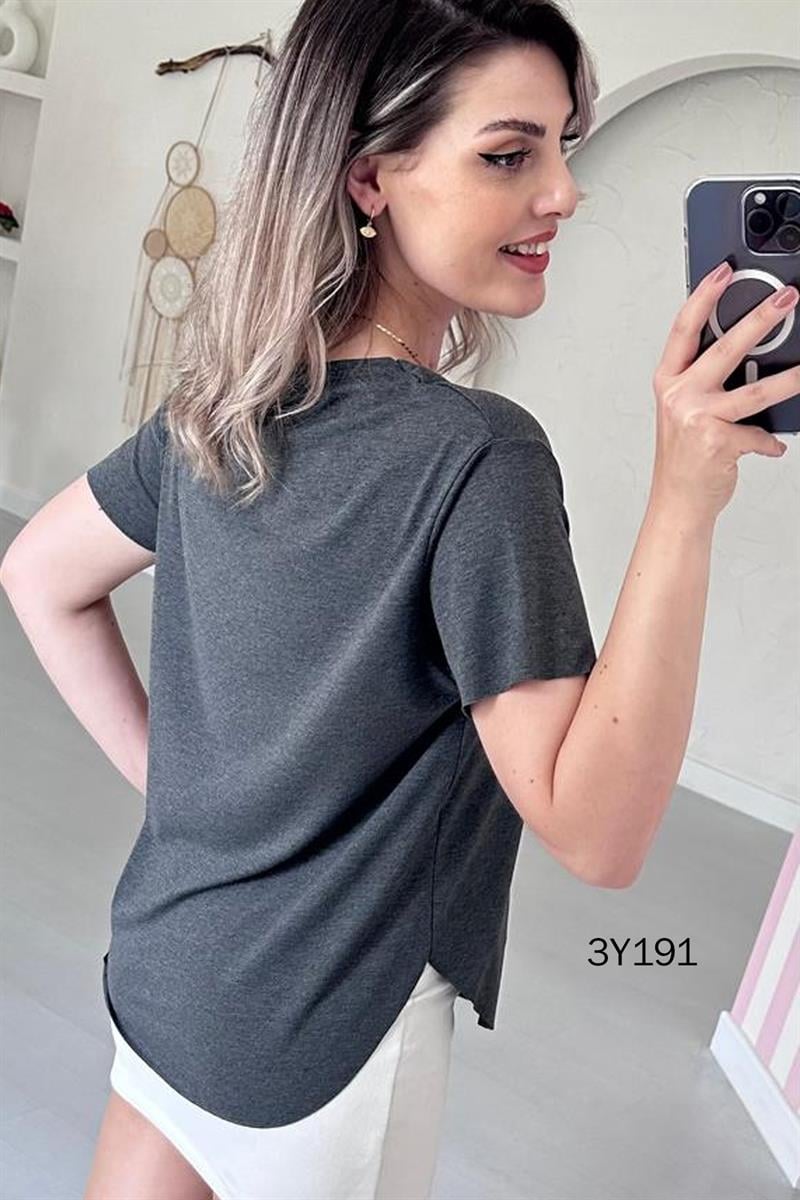 Bisiklet Yaka Bambu Tshirt