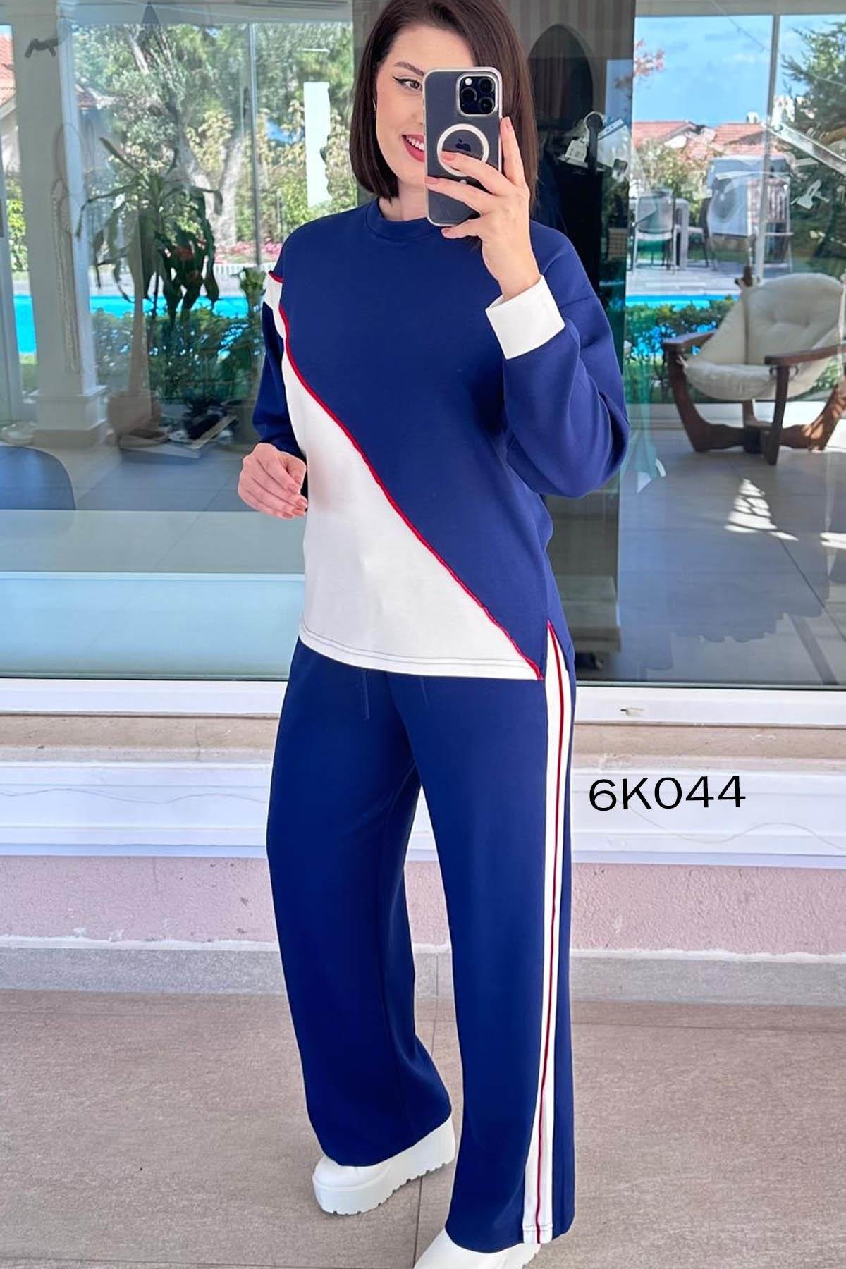 Bisiklet Yaka Garnili Modal Takım
