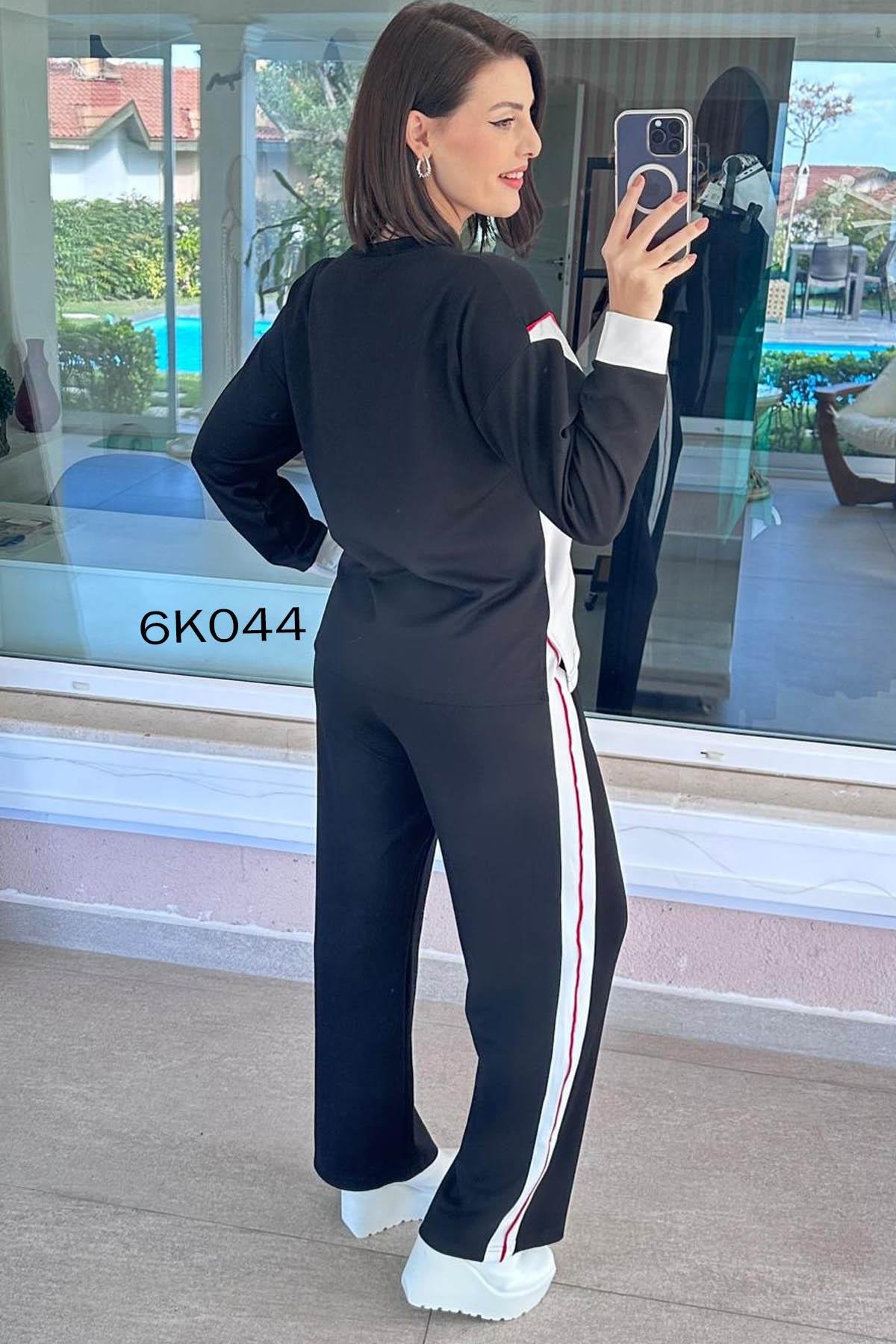 Bisiklet Yaka Garnili Modal Takım
