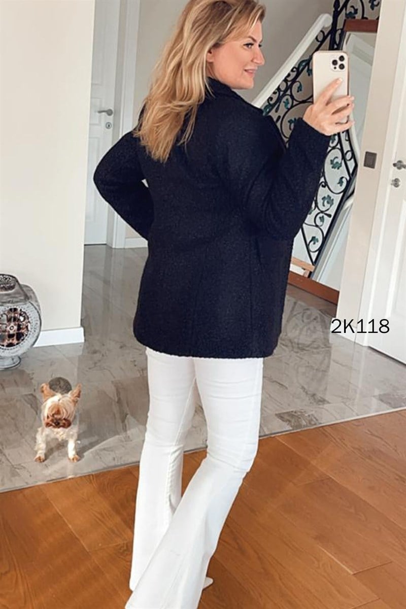 Buklet Kumaş Blazer Ceket