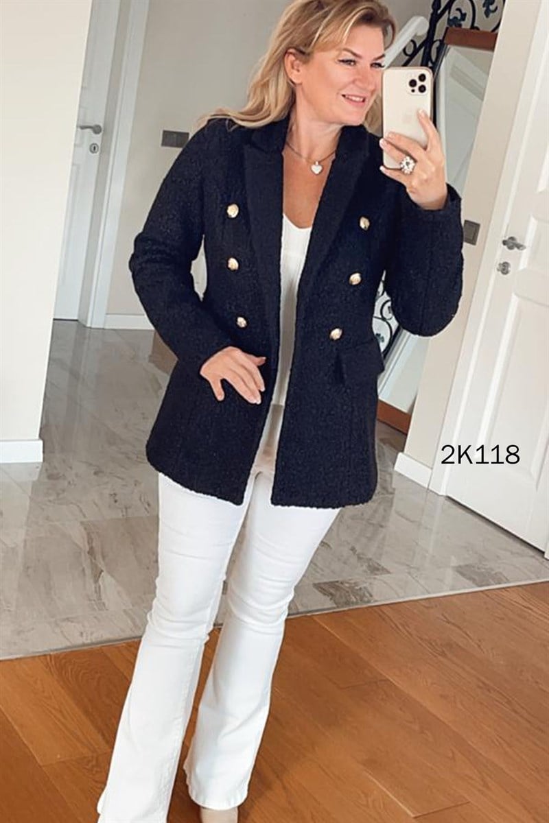 Buklet Kumaş Blazer Ceket