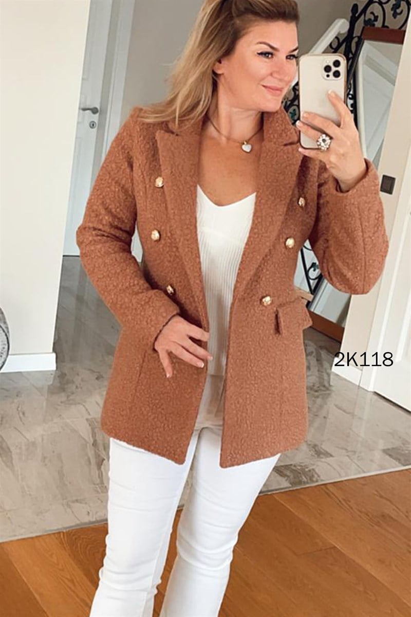 Buklet Kumaş Blazer Ceket
