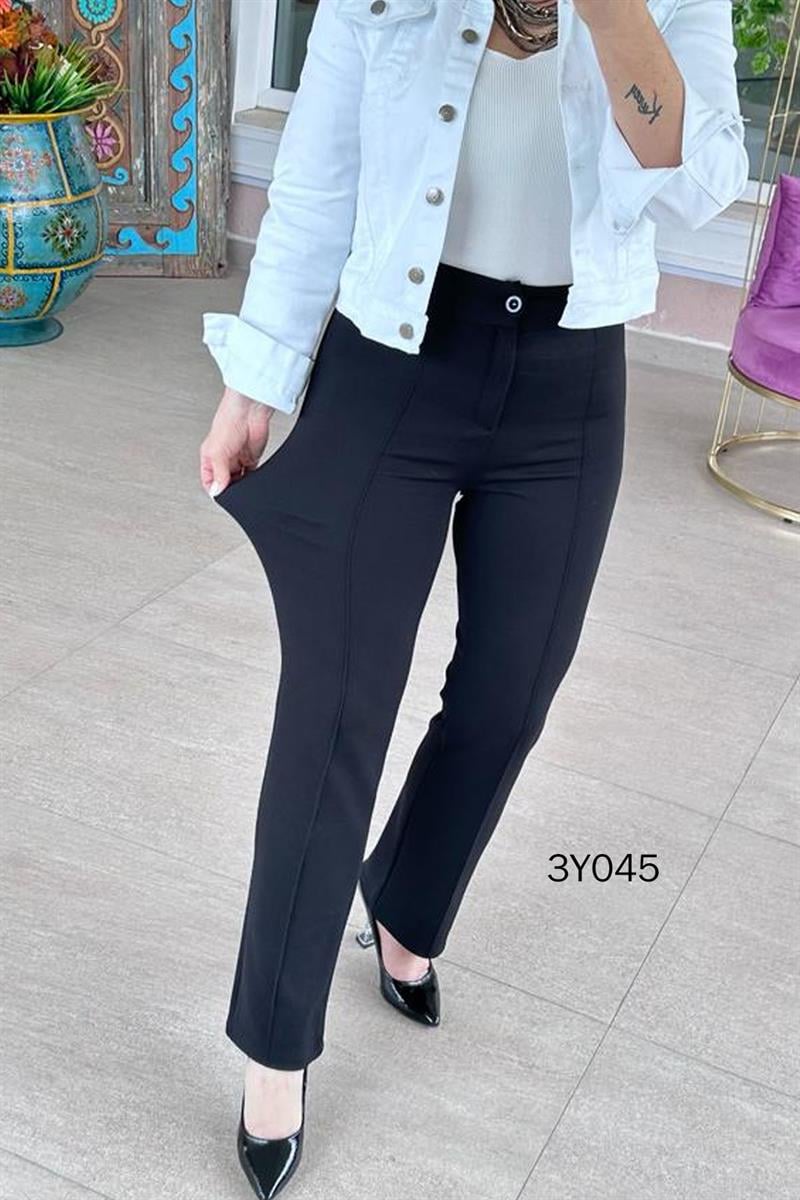 Çimalı Boru Paça Krep Pantolon
