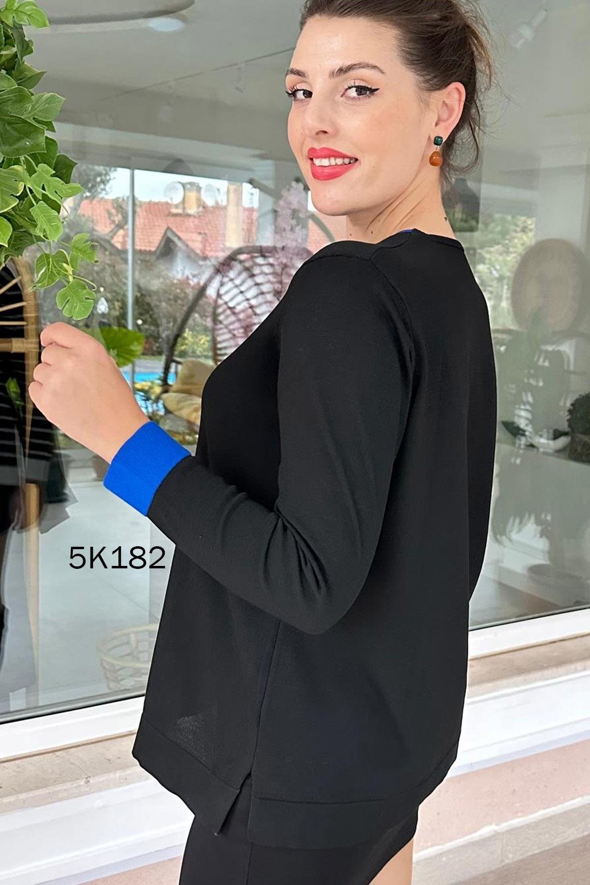 Çizgili Triko Bluz