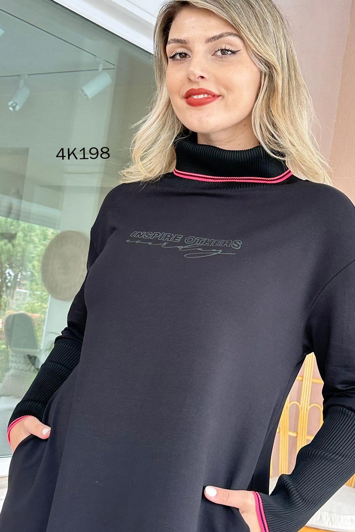 Degaje Yaka 2 iplik Sweat Elbise
