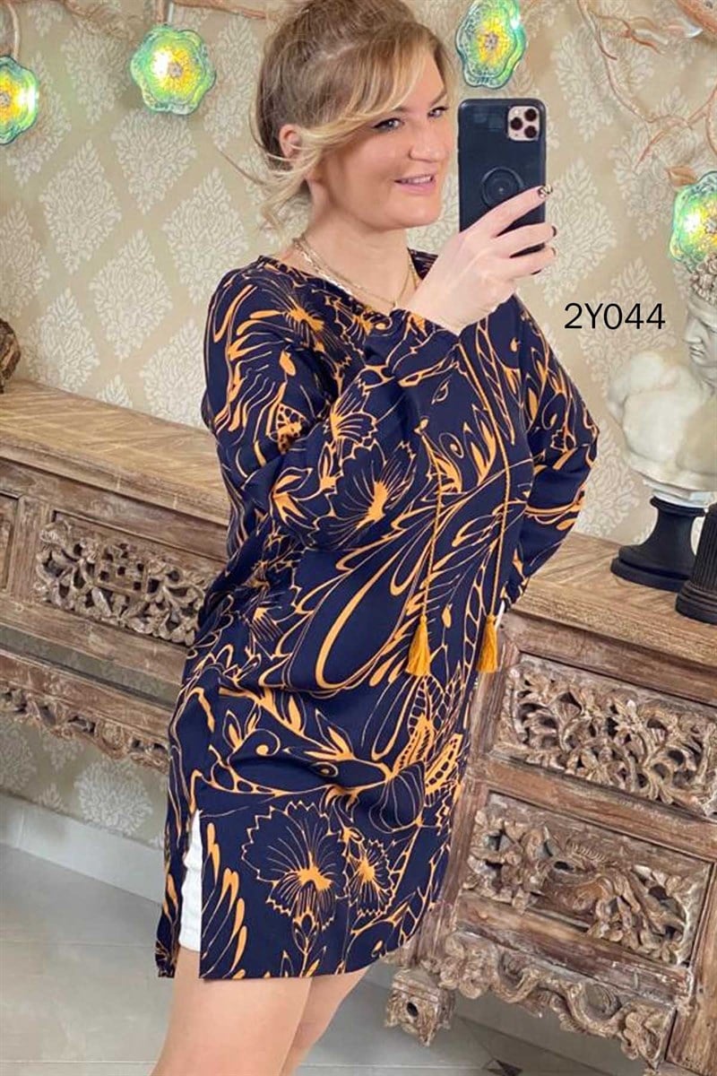 Desenli Tunik Elbise