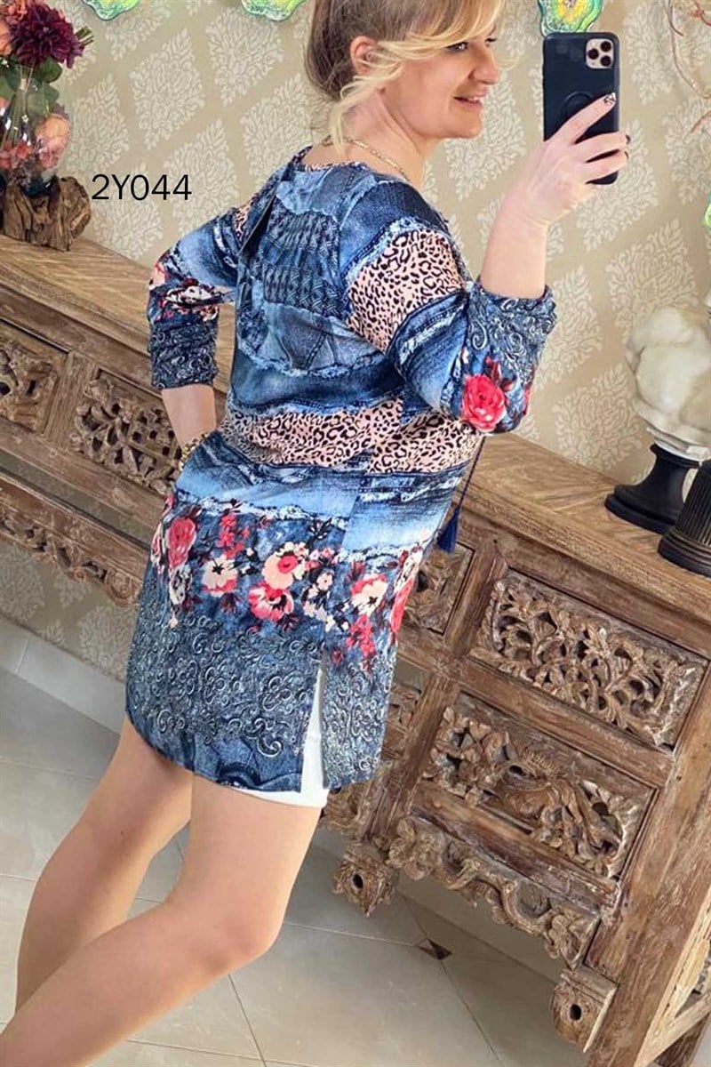 Desenli Tunik Elbise