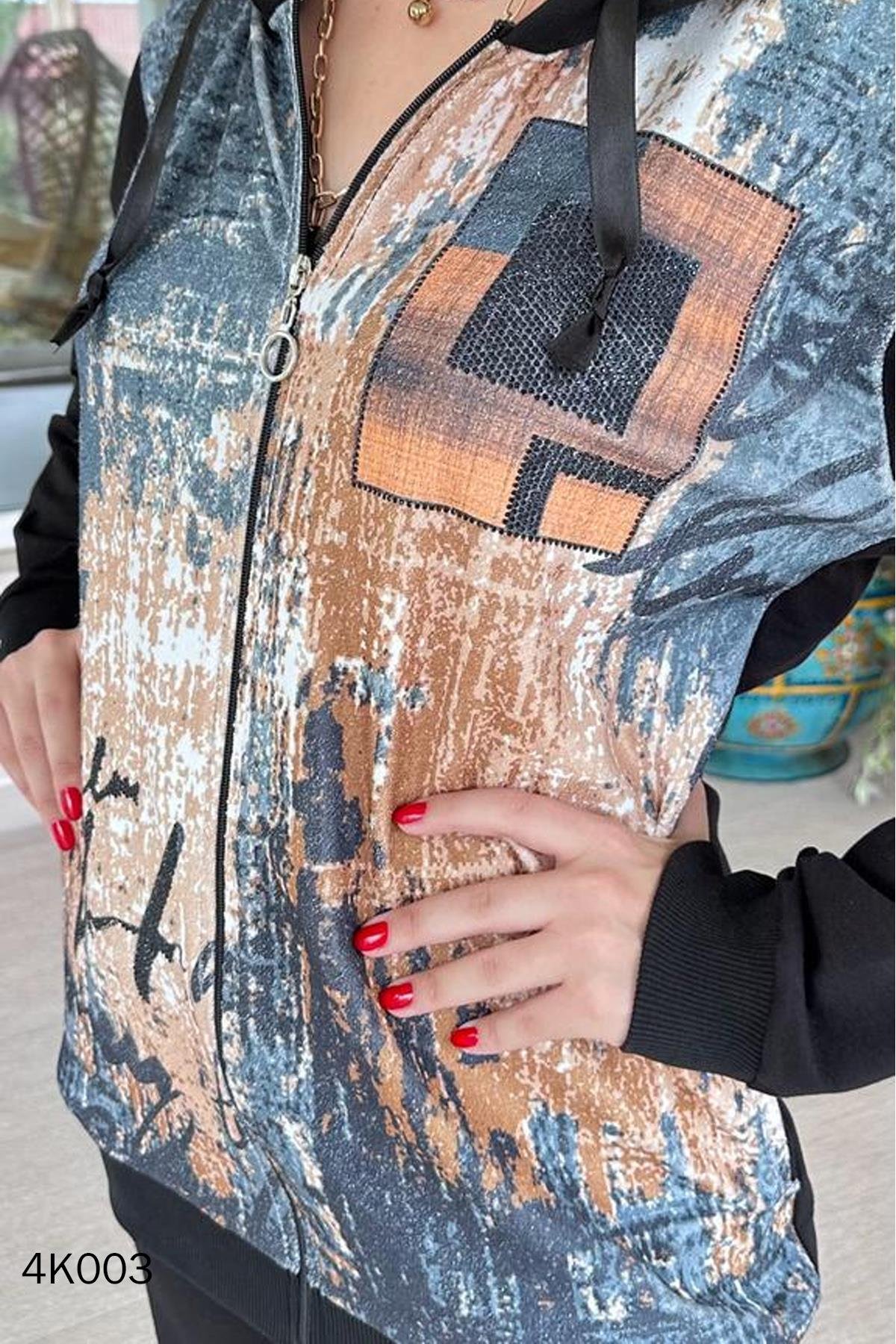 Dijital Bakılı 2 li Eşofman Takımı