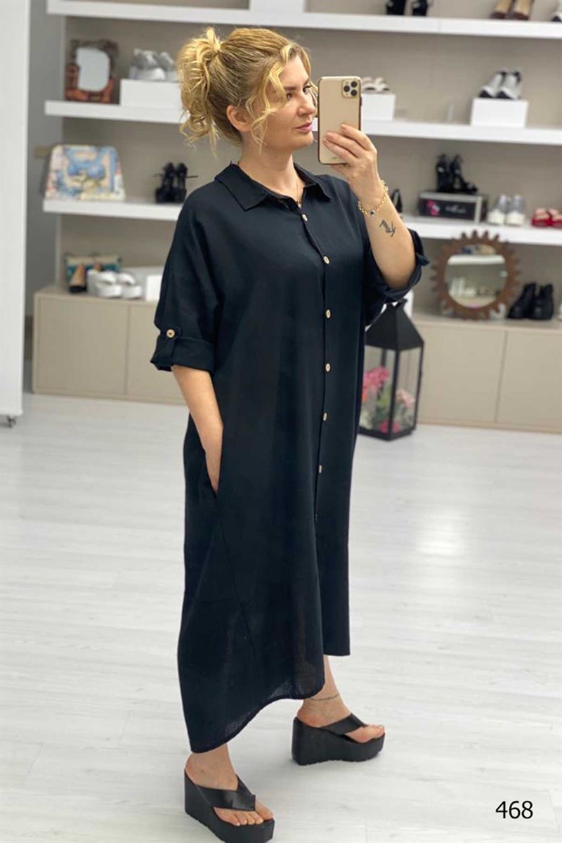 Düğmeli Elbise