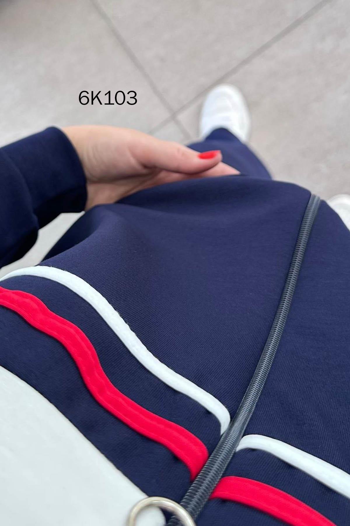 Fermuarlı Şeritli  Modal Takım