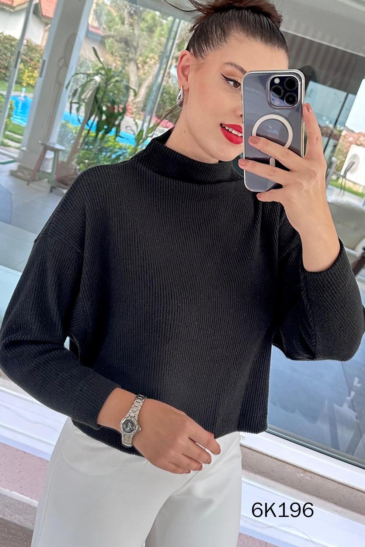 Fitilli Yumoş Yarasa Kol Bluz