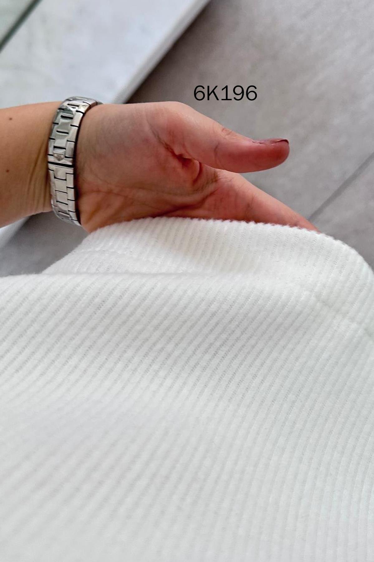 Fitilli Yumoş Yarasa Kol Bluz