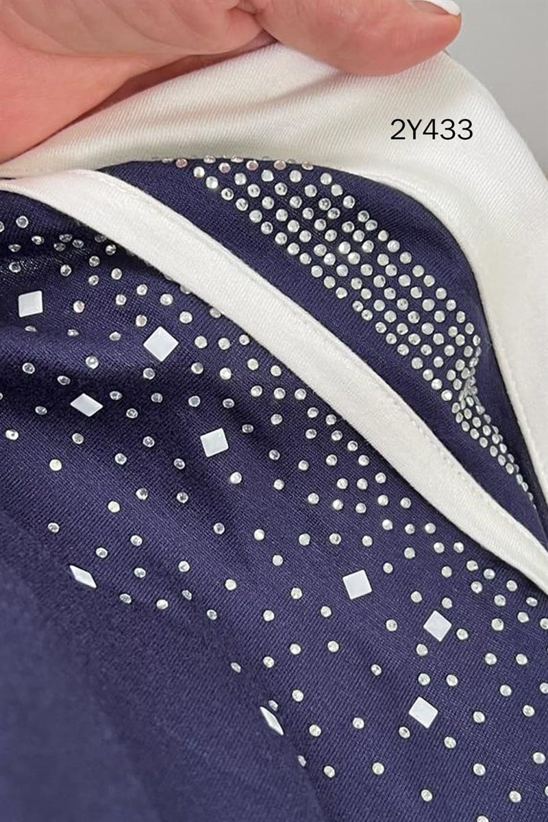 Garnili Taş Baskılı Bluz