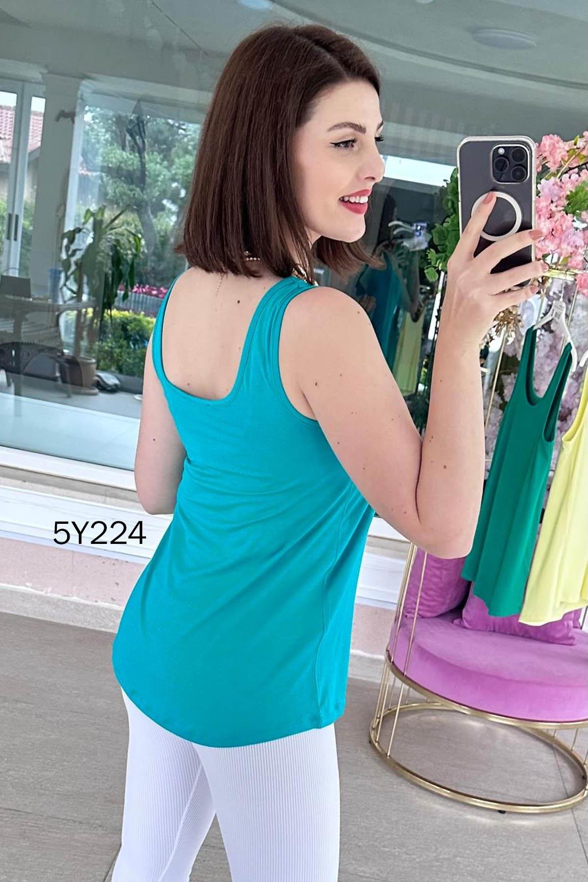 Göbek Gizleyen İpeksi Viskon Atlet