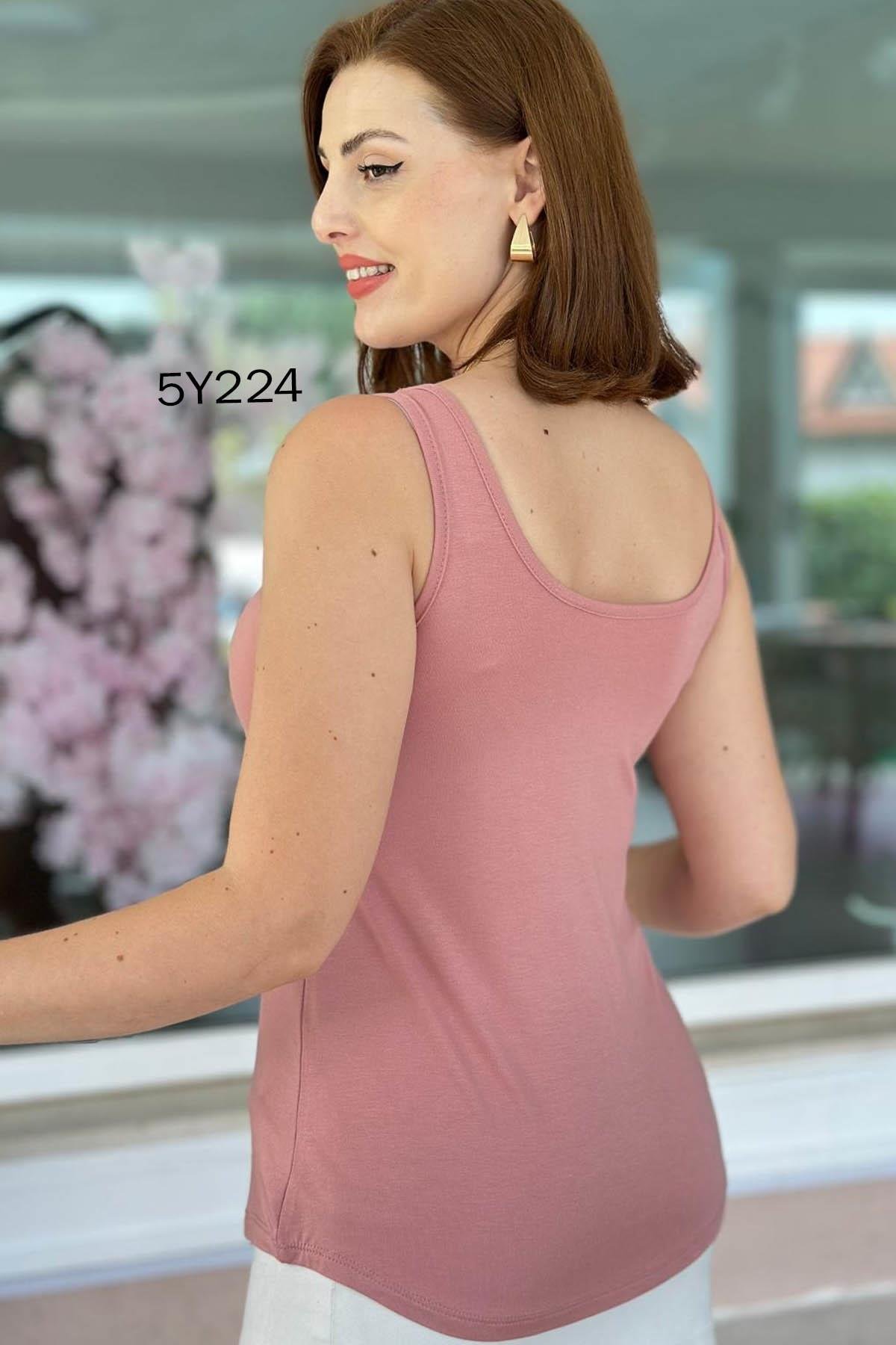 Göbek Gizleyen İpeksi Viskon Atlet