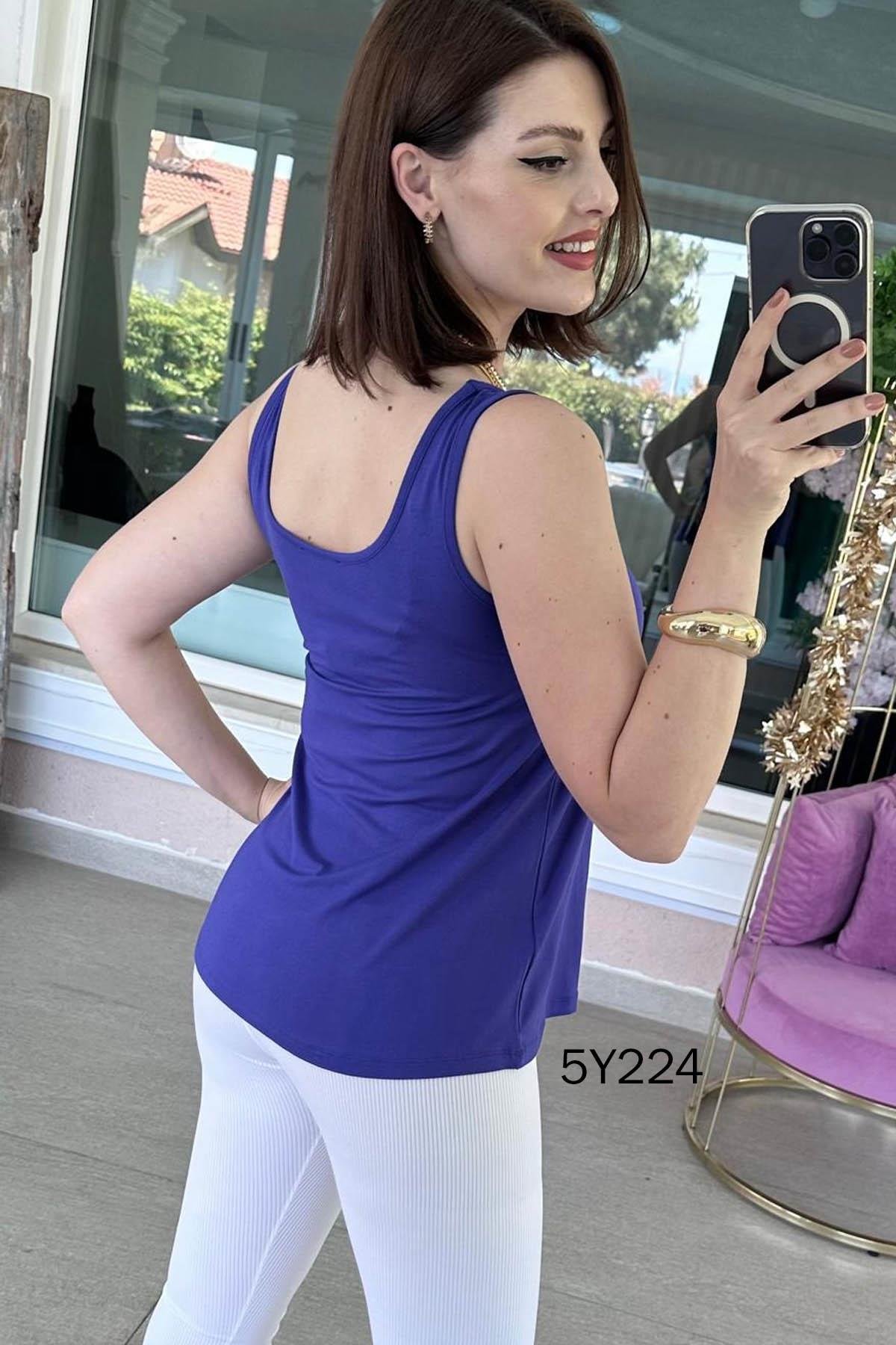 Göbek Gizleyen İpeksi Viskon Atlet