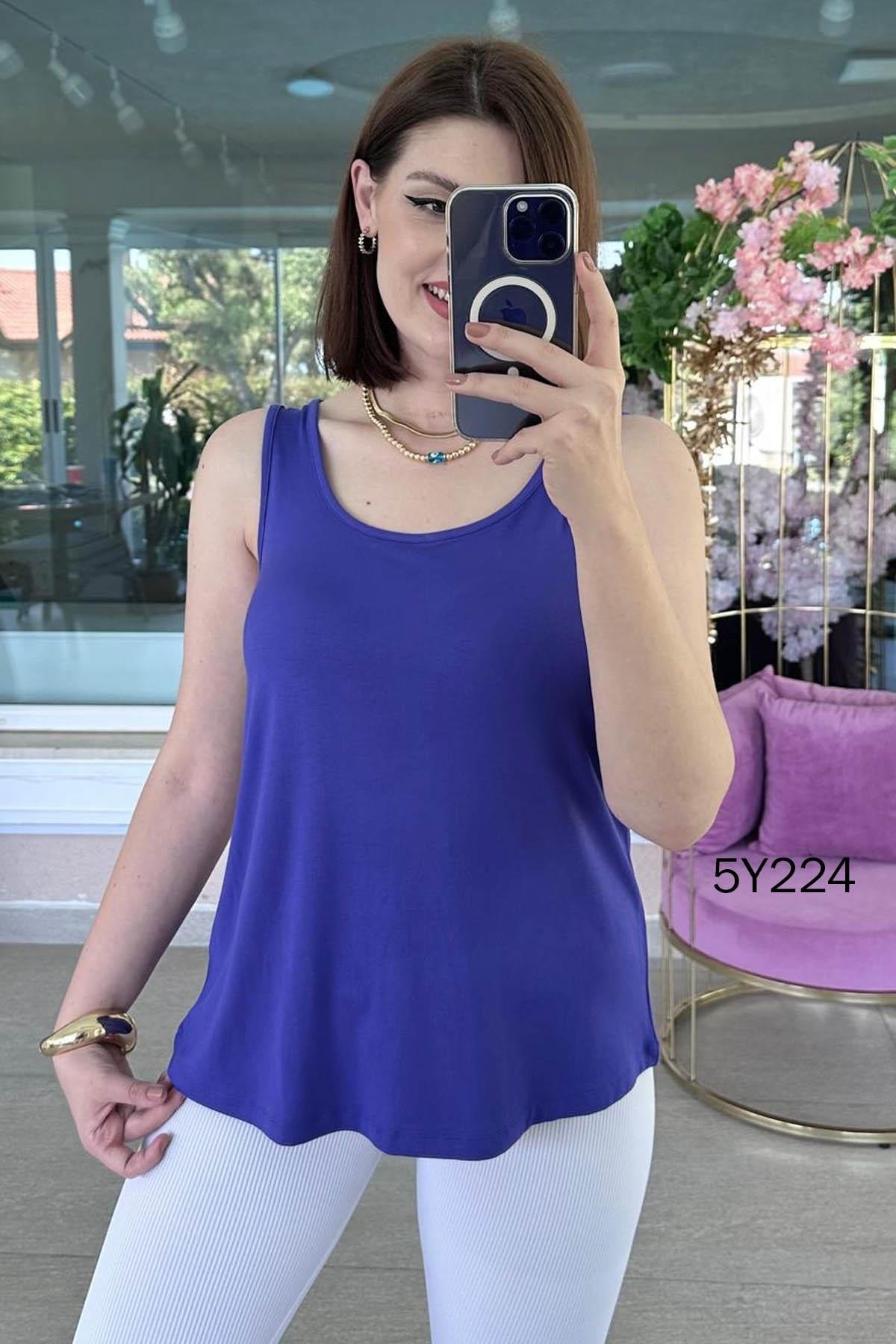 Göbek Gizleyen İpeksi Viskon Atlet