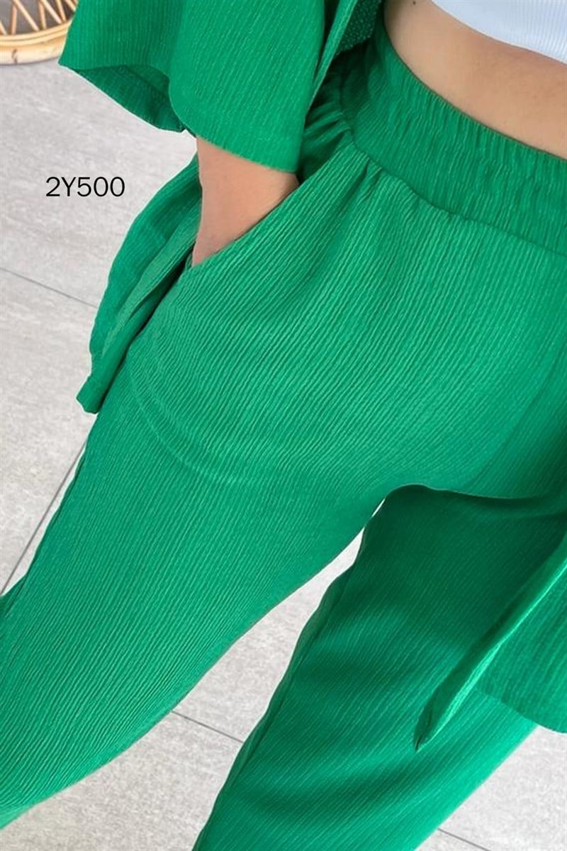 Gofre Kumaş 2 li Kimono Takım