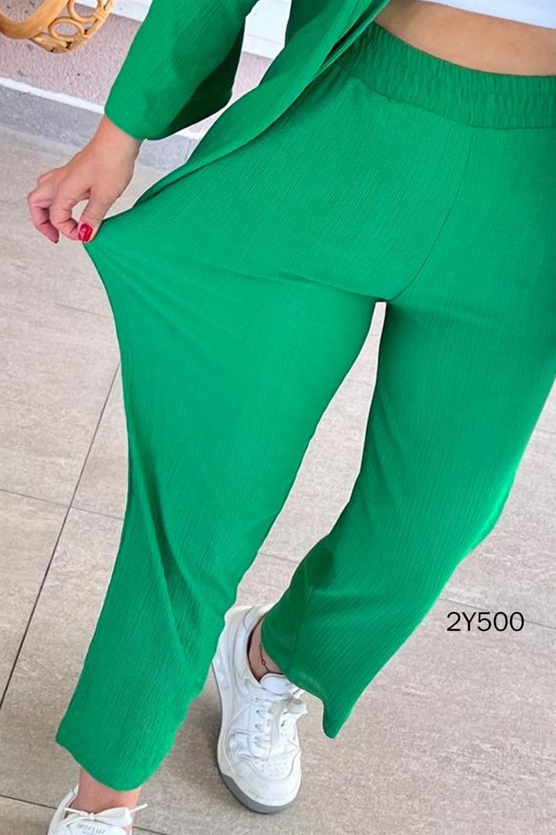 Gofre Kumaş 2 li Kimono Takım