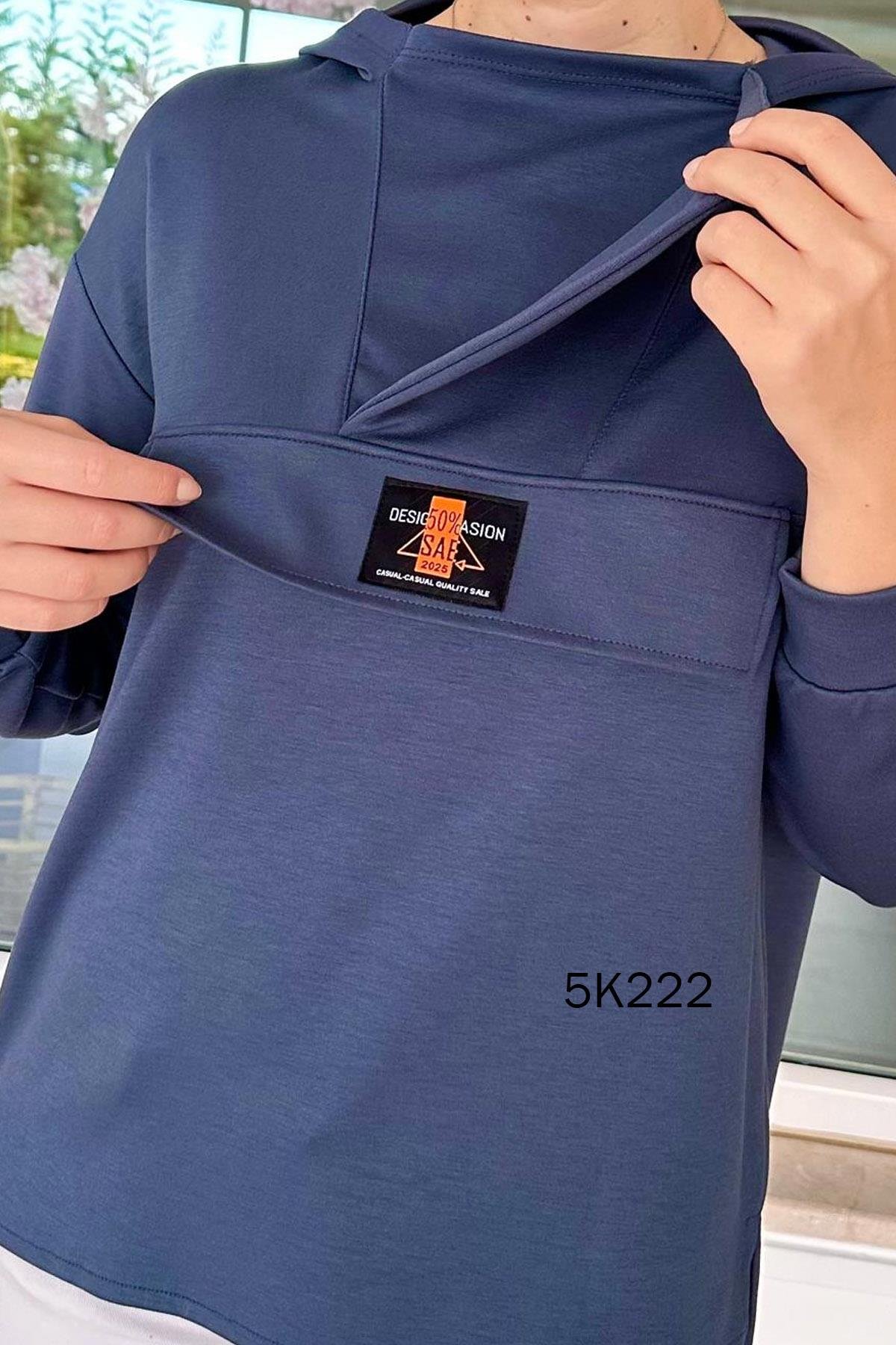 Kapşonlu Modal Sweatshirt
