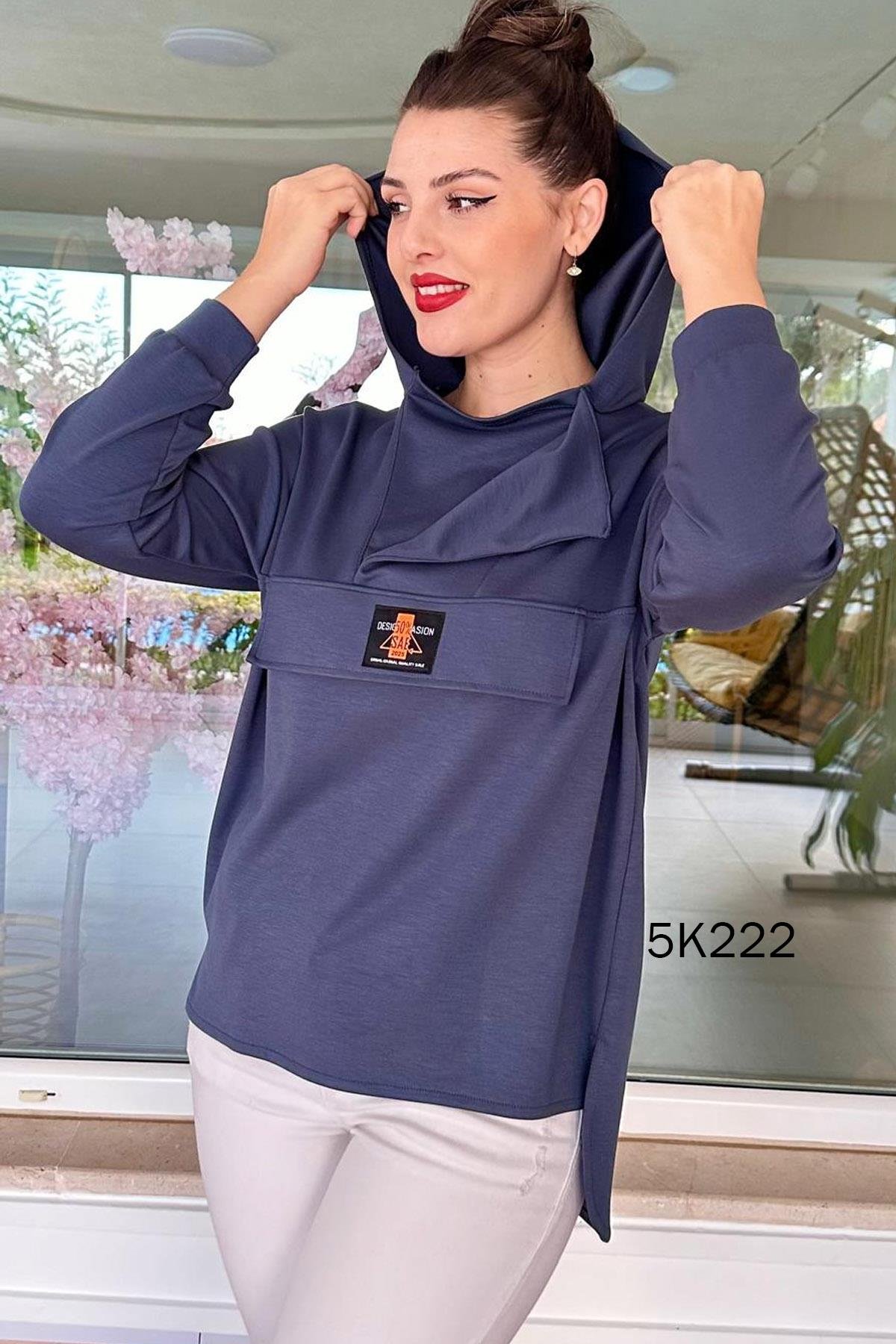 Kapşonlu Modal Sweatshirt
