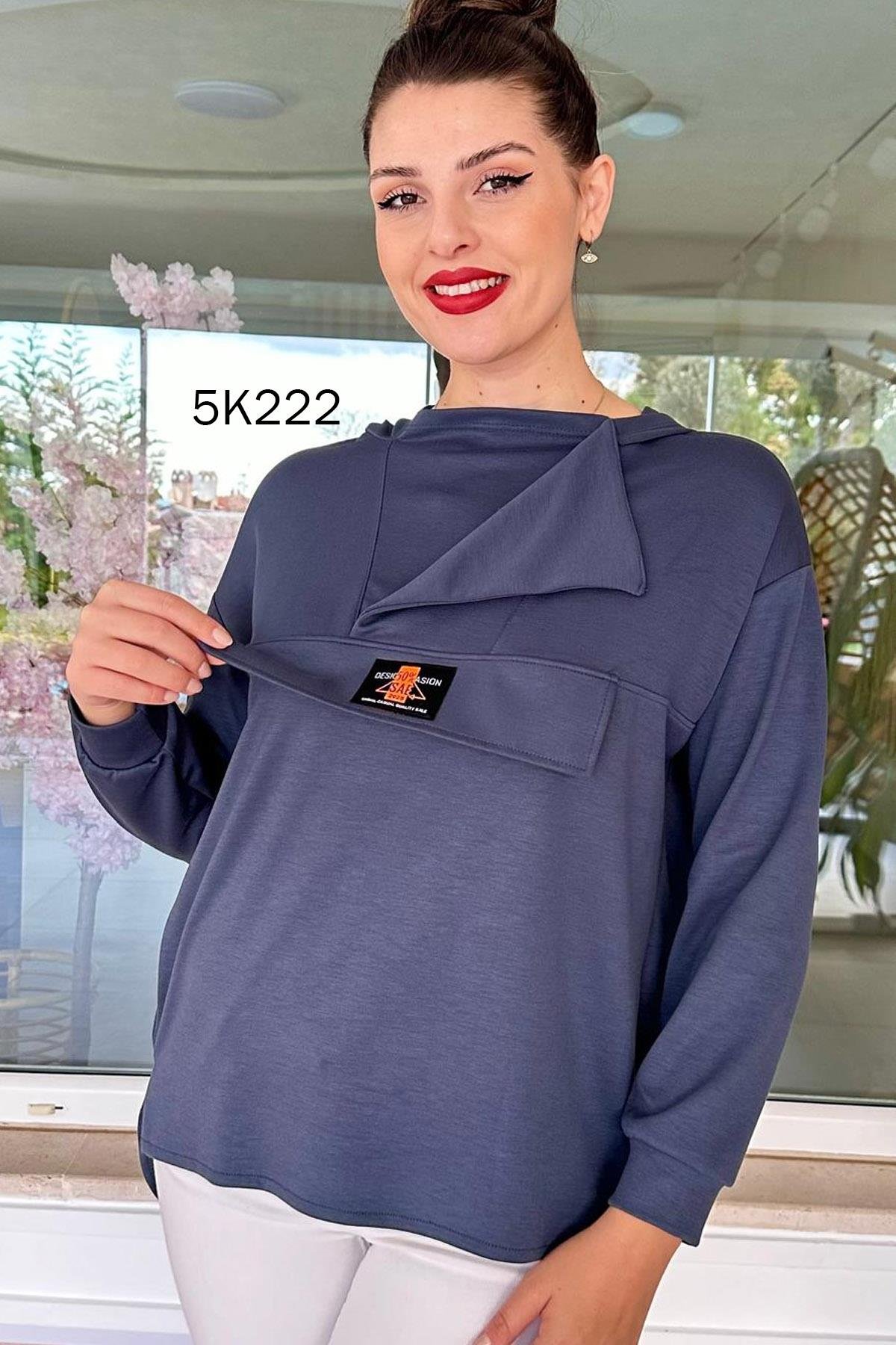 Kapşonlu Modal Sweatshirt