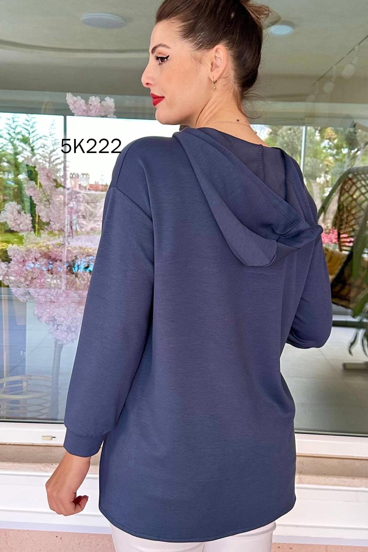 Kapşonlu Modal Sweatshirt