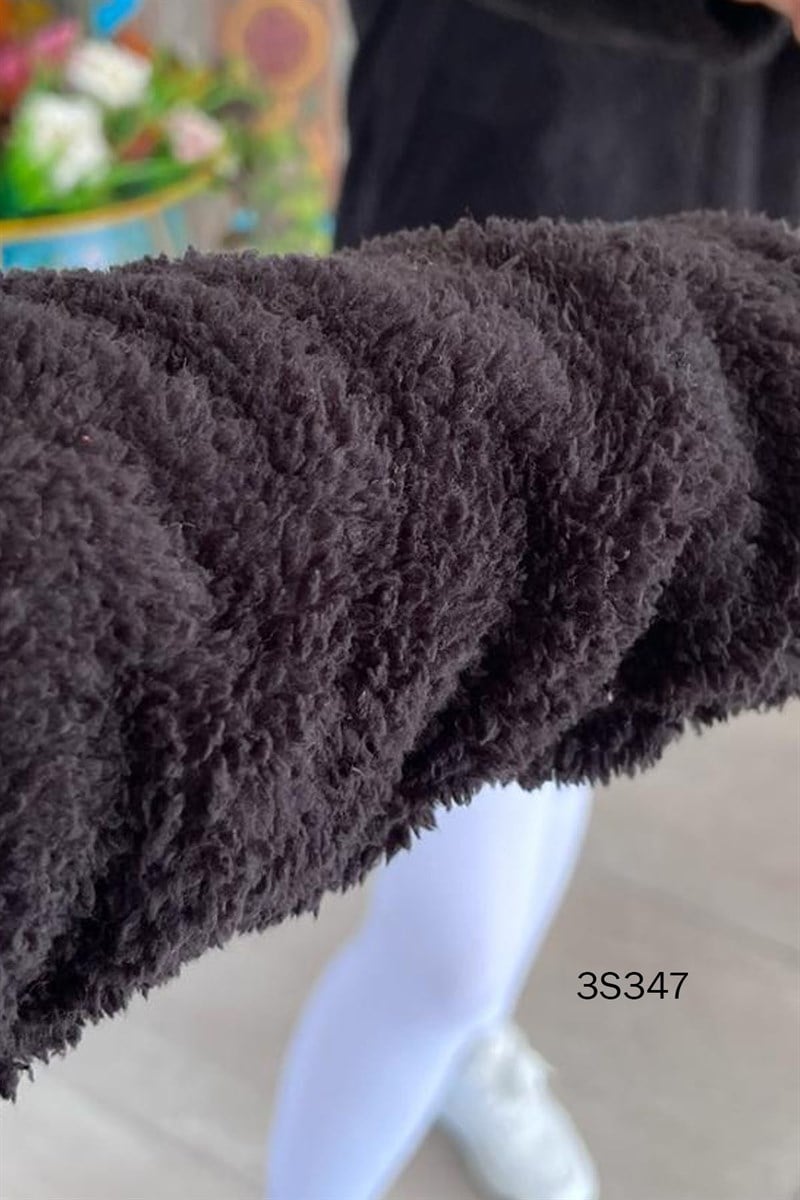 Kapşonlu Peluş Hırka