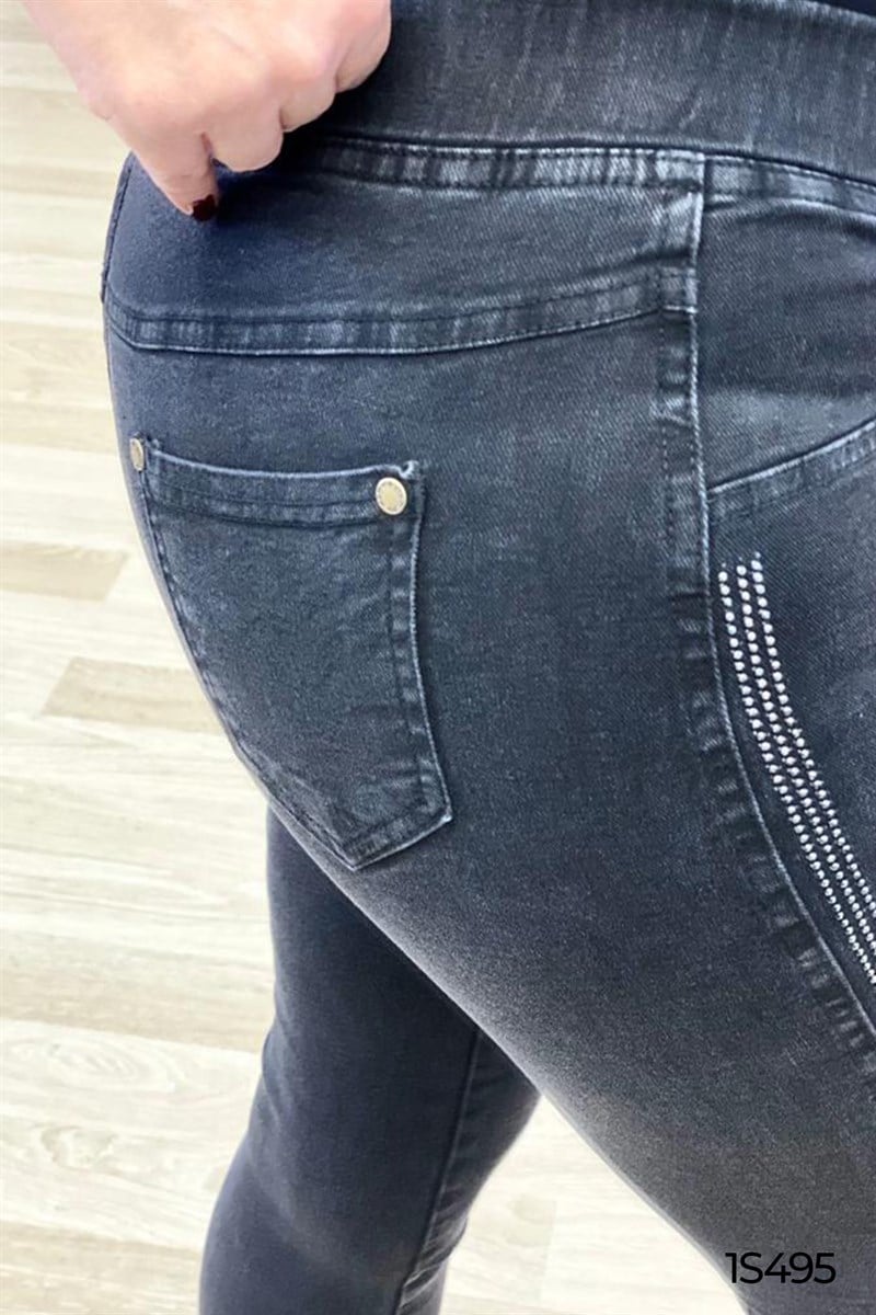 Kot Taşlı Tayt Pantolon