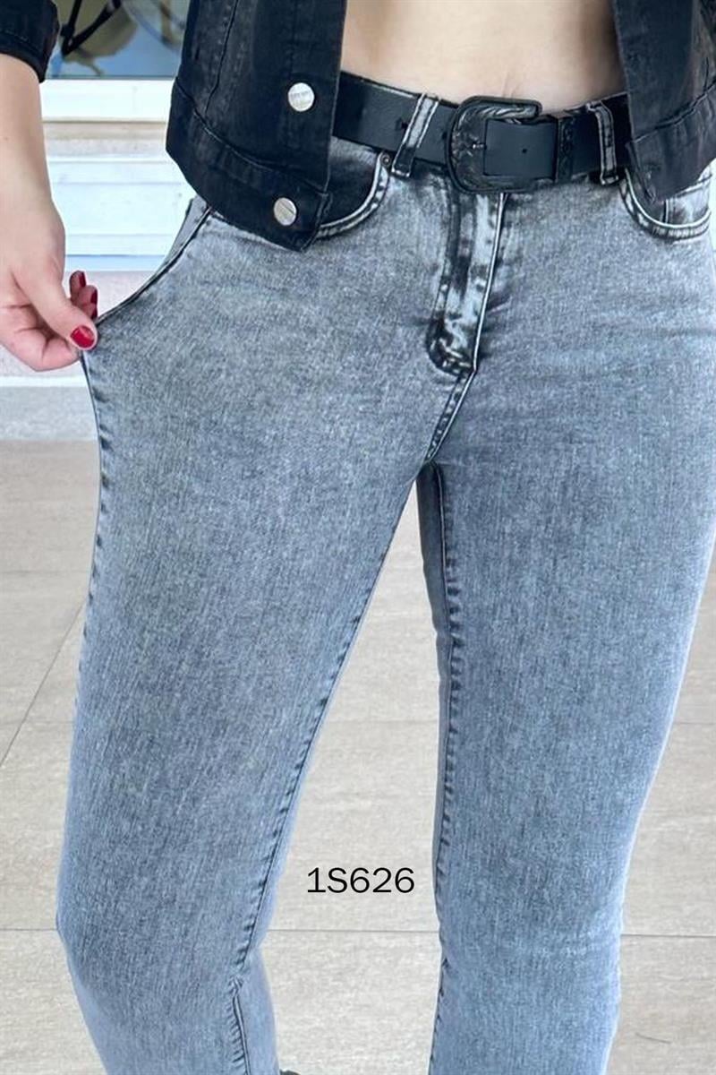 Likralı Kot İspanyol Paça Pantolon