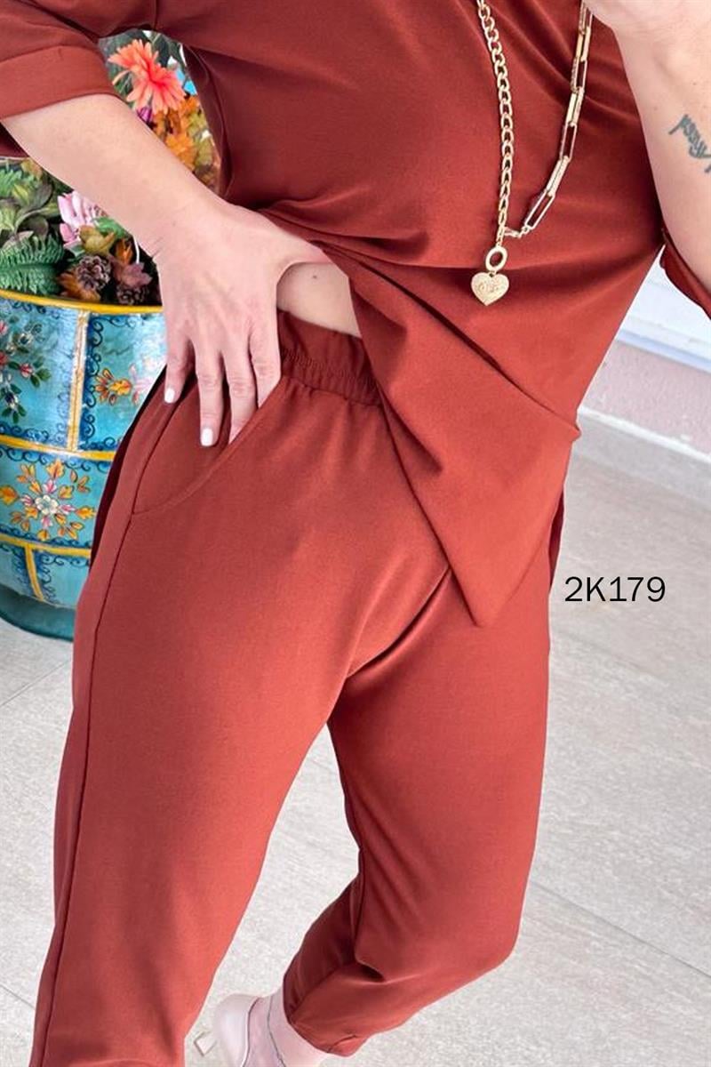 Likralı Krep Kumaş 2 li Takım