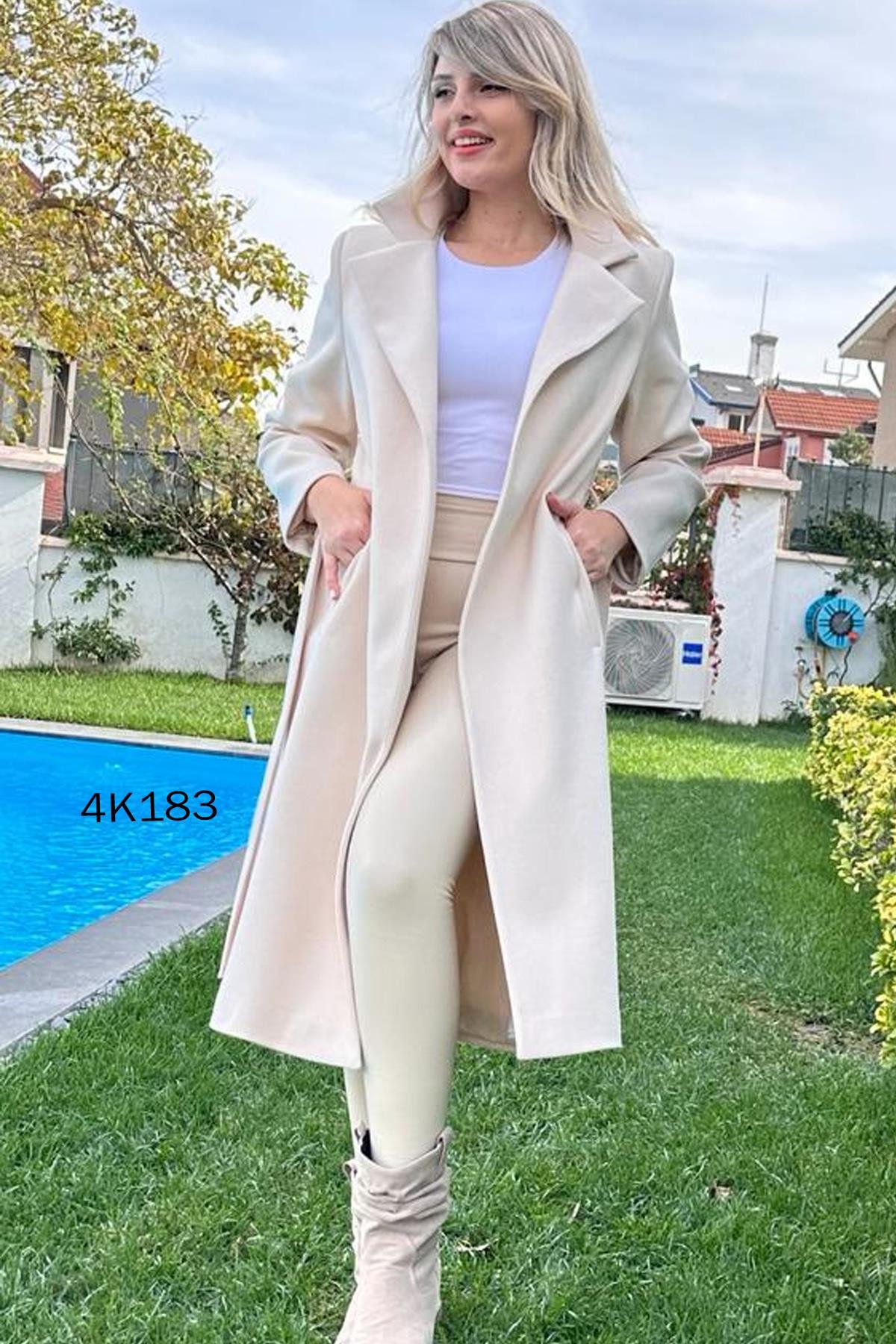 Lüx Kalite Astarlı Kaşe Kaban
