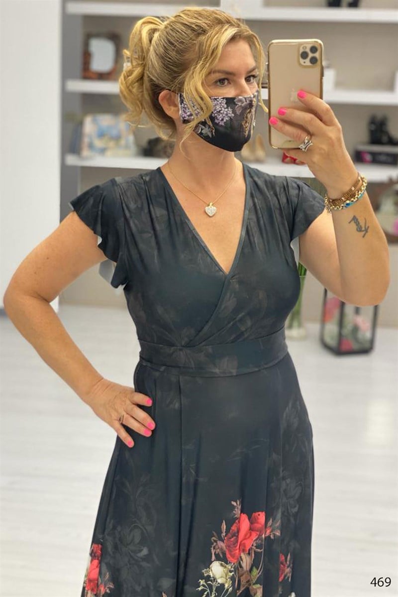 Maske Hediyeli Elbise