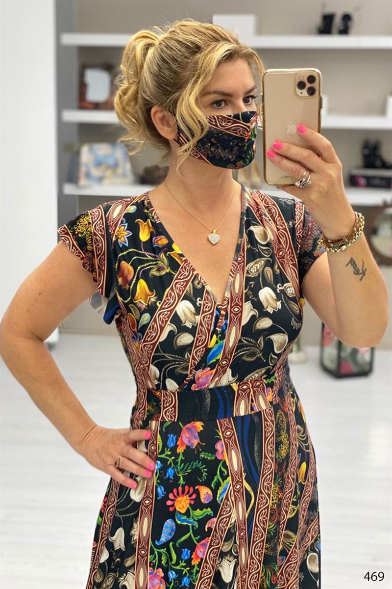 Maske Hediyeli Elbise