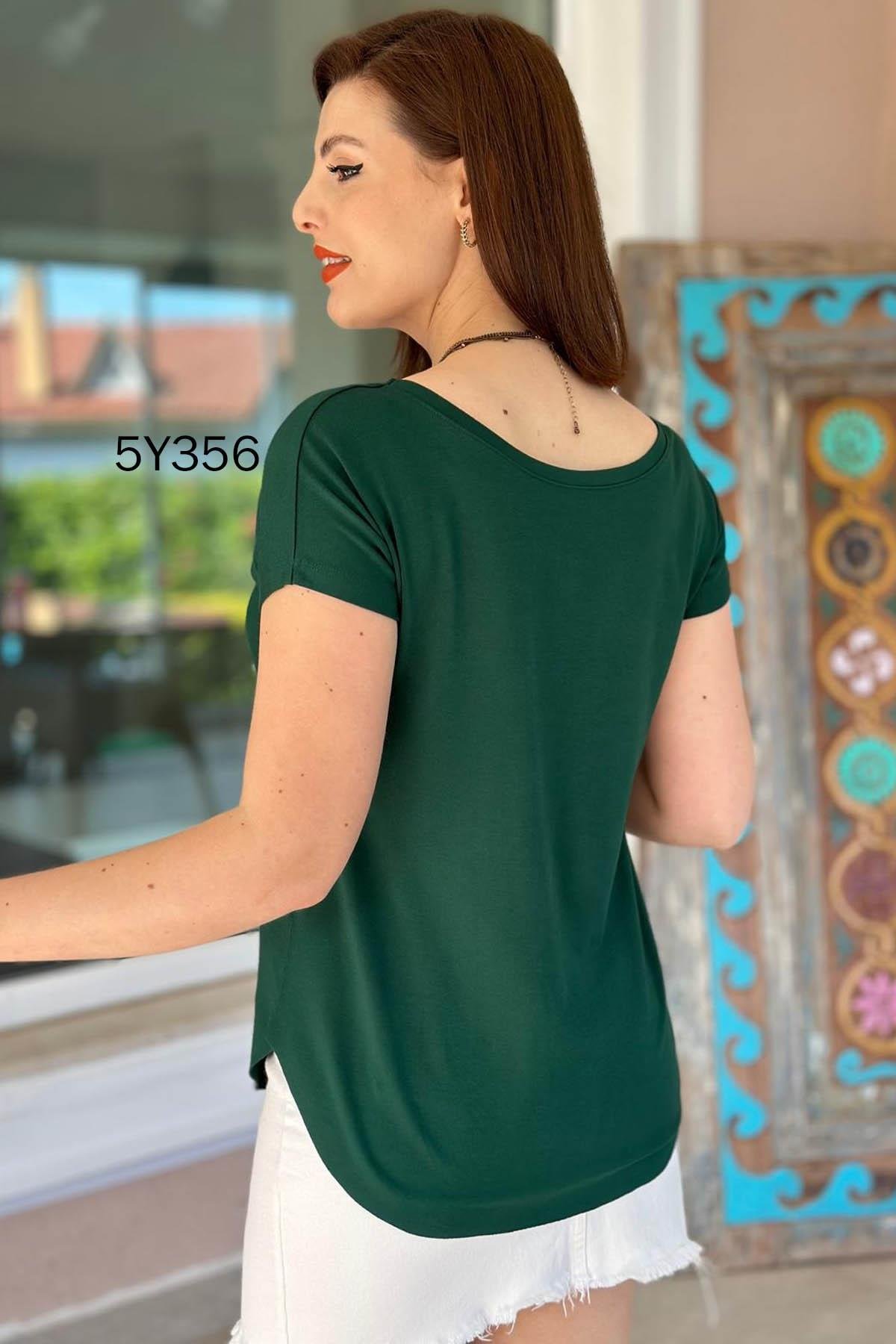 Ön Arka Giyilebilir Viskon Penye Tshirt