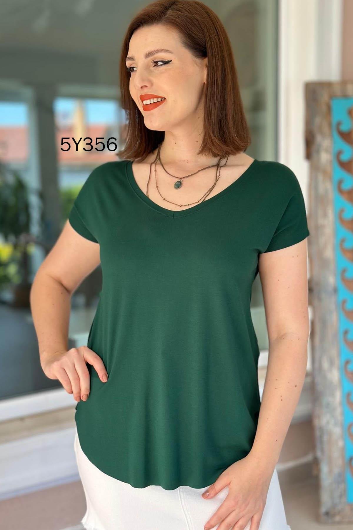 Ön Arka Giyilebilir Viskon Penye Tshirt