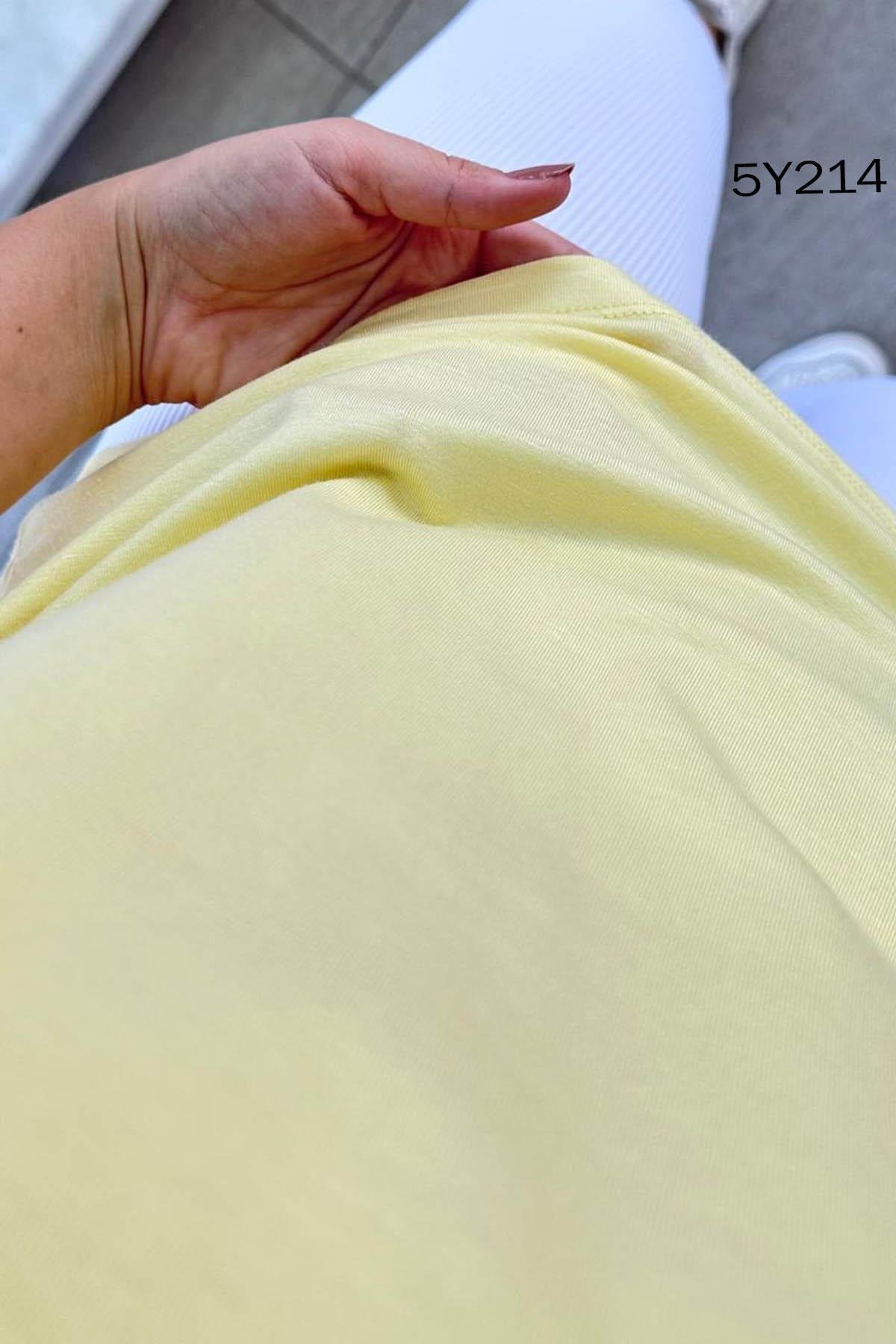 Önü Arkası V Bambu Tshirt