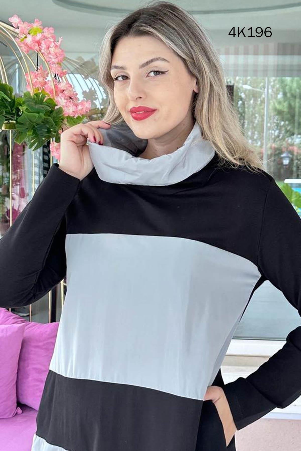 Paraşüt Garnili 2 İpilik Salaş Elbise