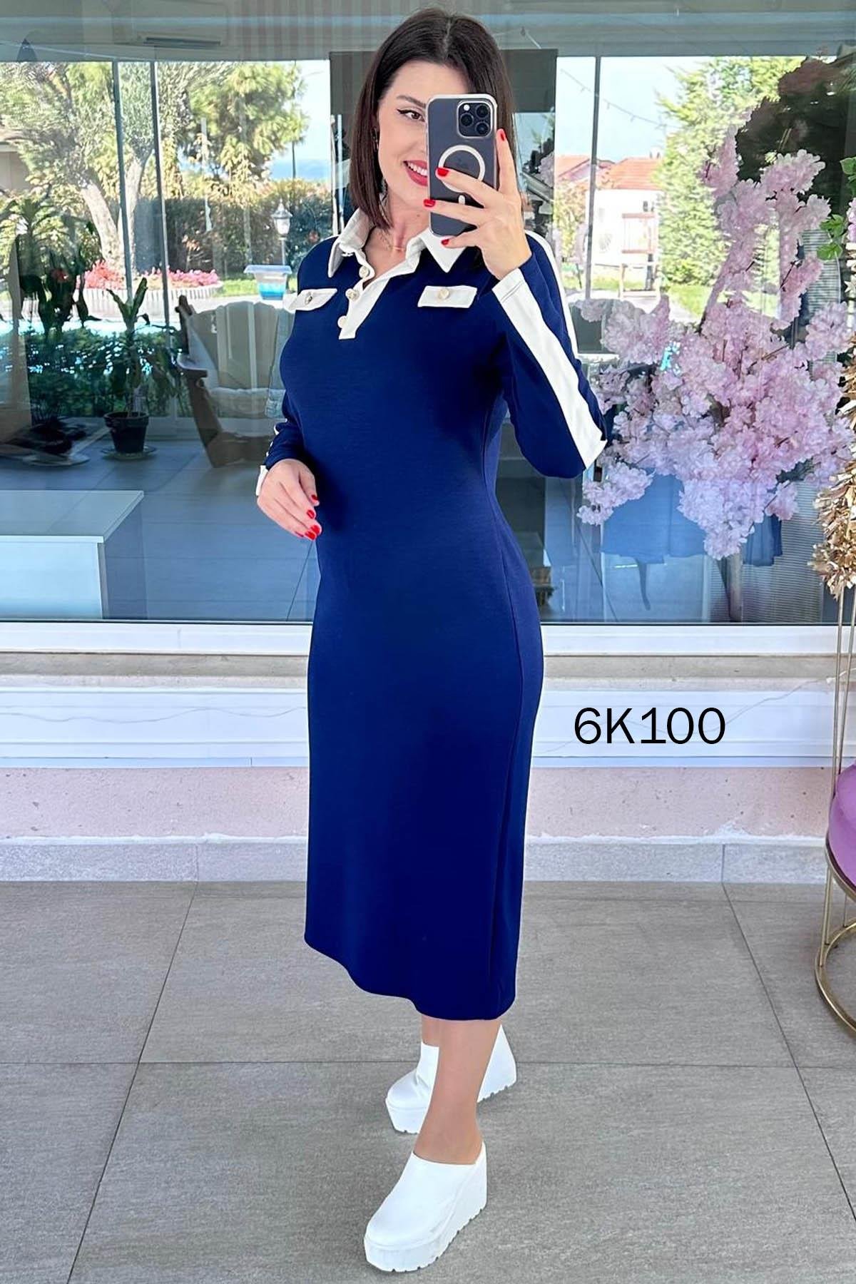 Polo Yaka Modal Elbise