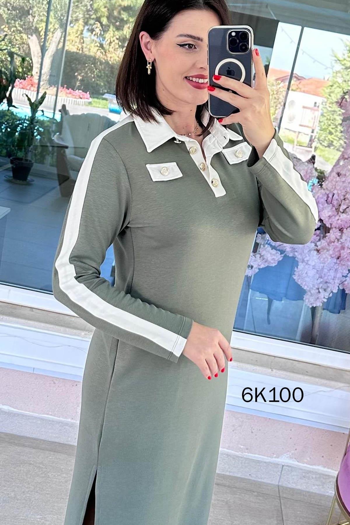 Polo Yaka Modal Elbise