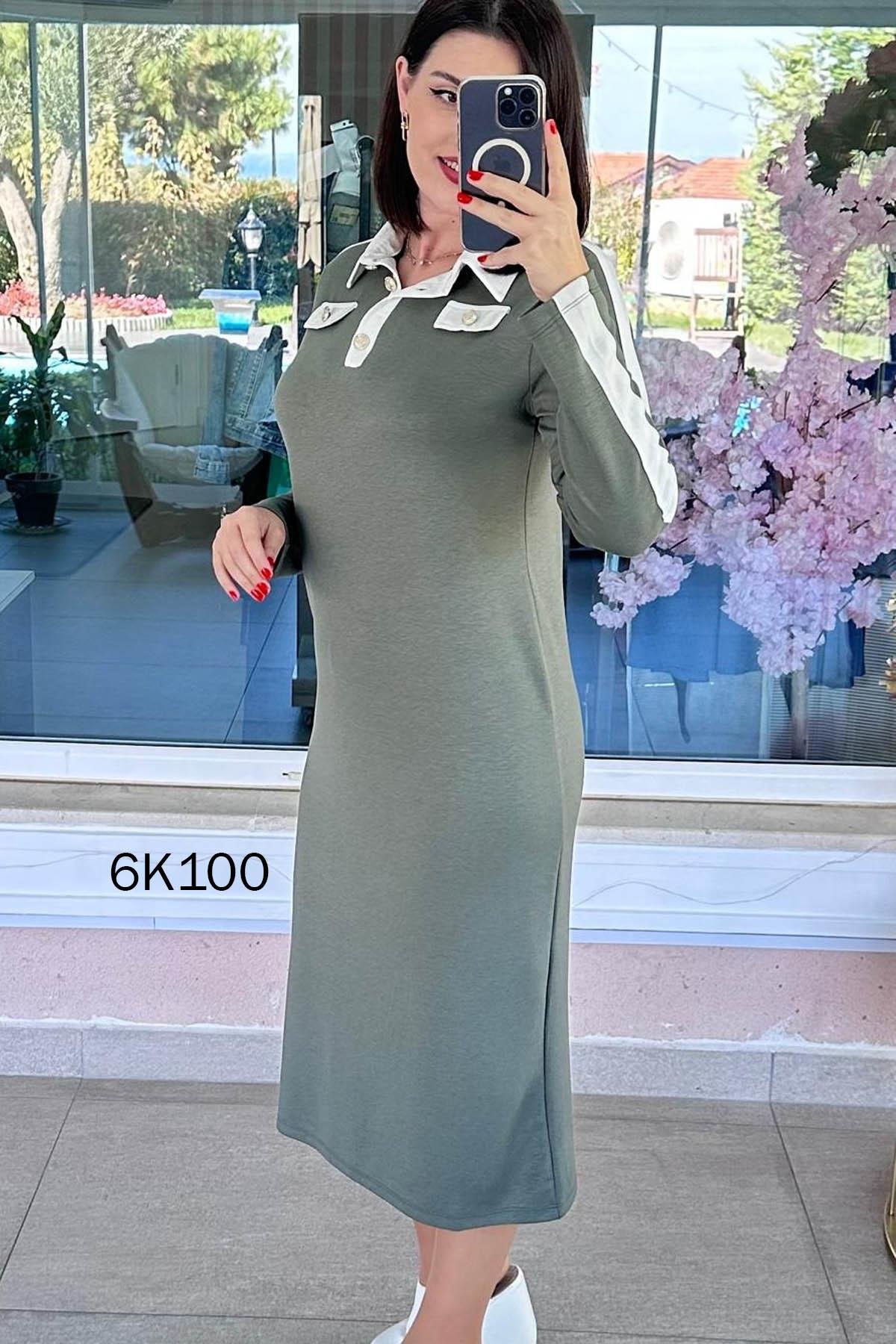 Polo Yaka Modal Elbise