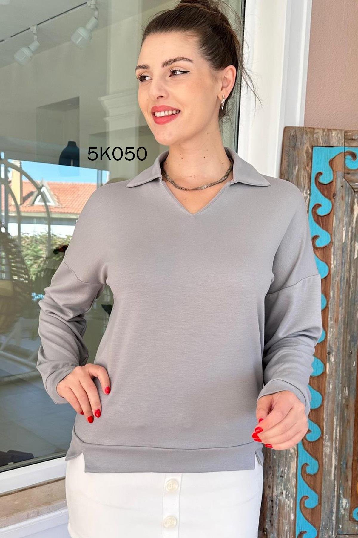 Polo Yaka Modal Kumaş Sweat