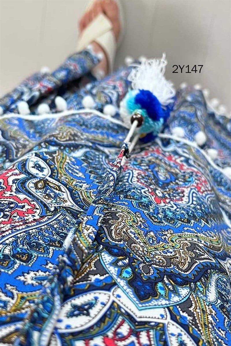 Ponponlu Desenli Etek