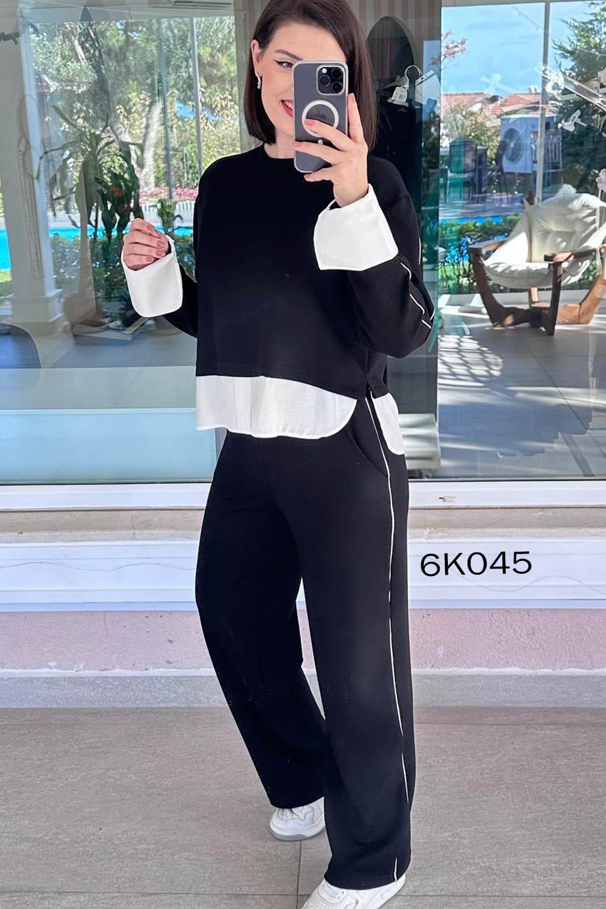 Poplin Garnili Modal Takım